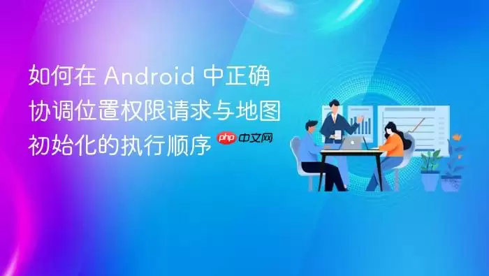 如何在 Android 中正确协调位置权限请求与地图初始化的执行顺序