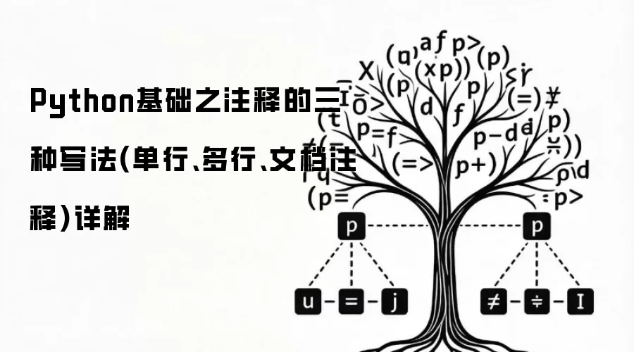 Python基础之注释的三种写法(单行、多行、文档注释)详解