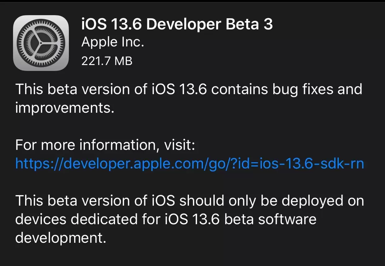 iOS 13.6 Beta3更新内容及升级方法 iOS 13.6 Beta3更新内容及升级方法