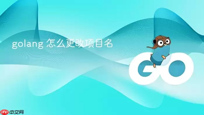 golang 怎么更改项目名