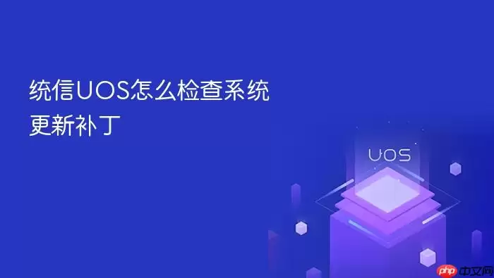 统信UOS怎么检查系统更新补丁