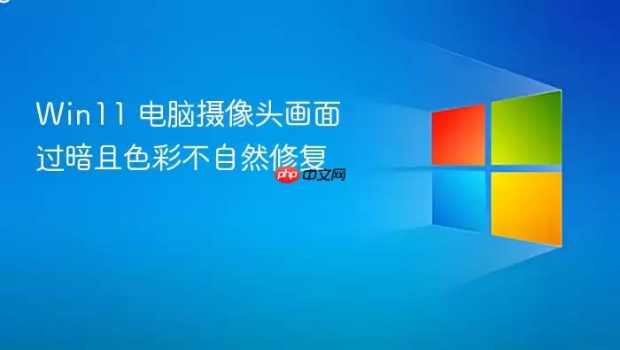 Win11 电脑摄像头画面过暗且色彩不自然修复