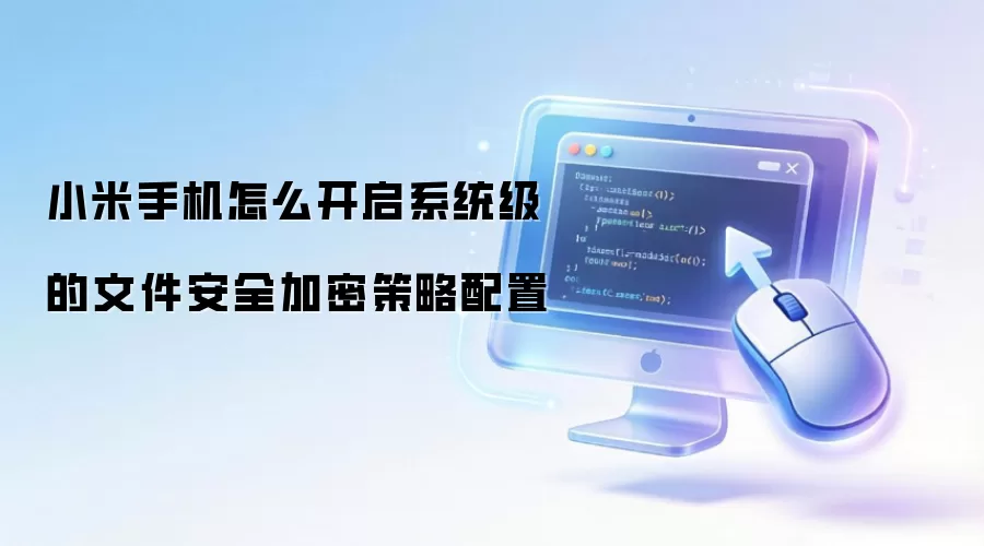 小米手机怎么开启系统级的文件安全加密策略配置