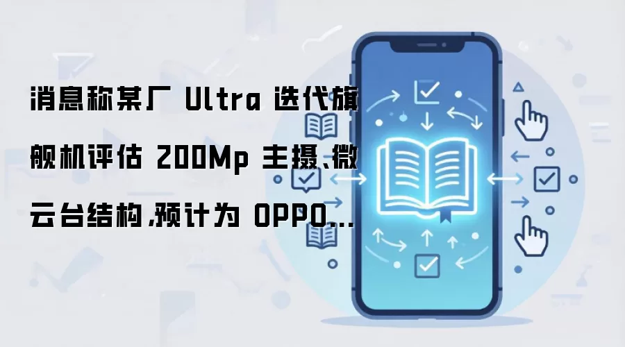 消息称某厂 Ultra 迭代旗舰机评估 200Mp 主摄、微云台结构,预计为 OPPO Find X10 Ultra