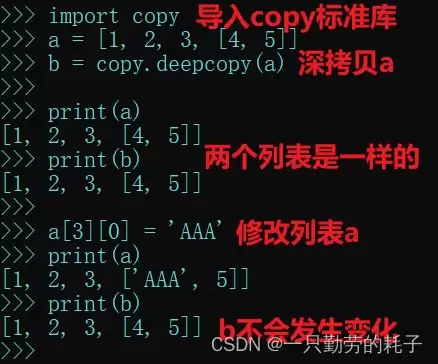 python之列表的高级应用及说明