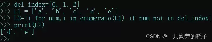 python之列表的高级应用及说明