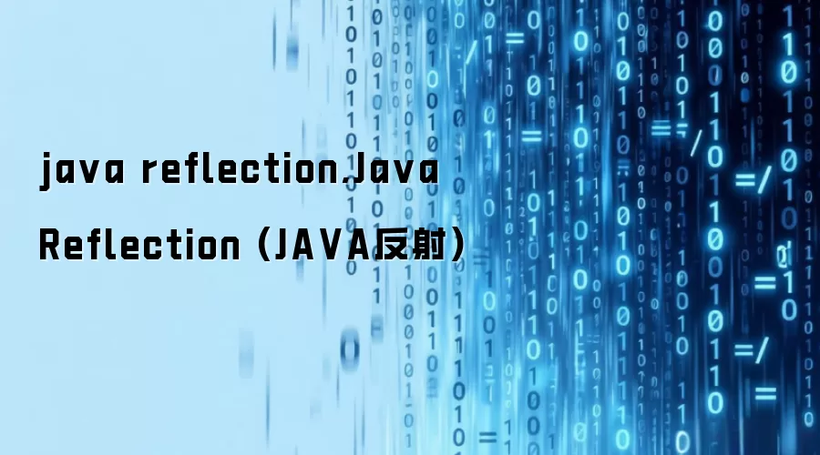 java reflection,Java Reflection (JAVA反射)