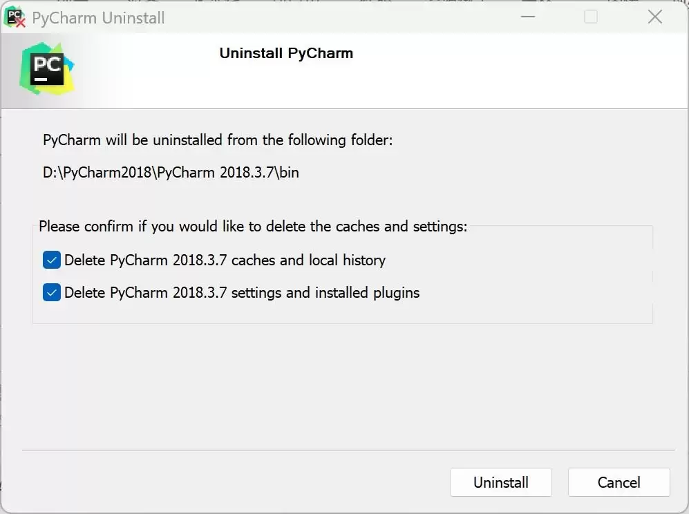 Pycharm实现卸载已有版本重新安装一个新版本