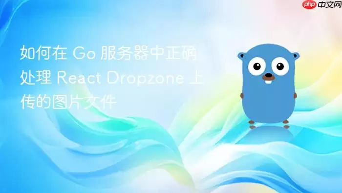 如何在 Go 服务器中正确处理 React Dropzone 上传的图片文件