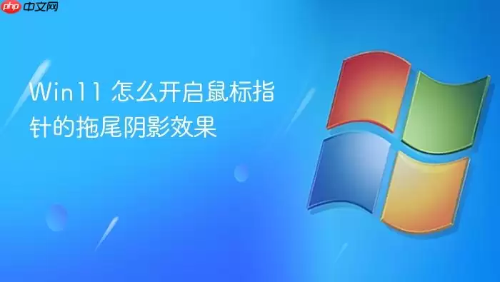 Win11 怎么开启鼠标指针的拖尾阴影效果