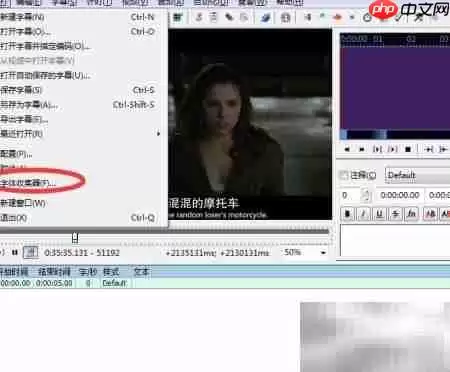 Aegisub打开字体搜集器方法