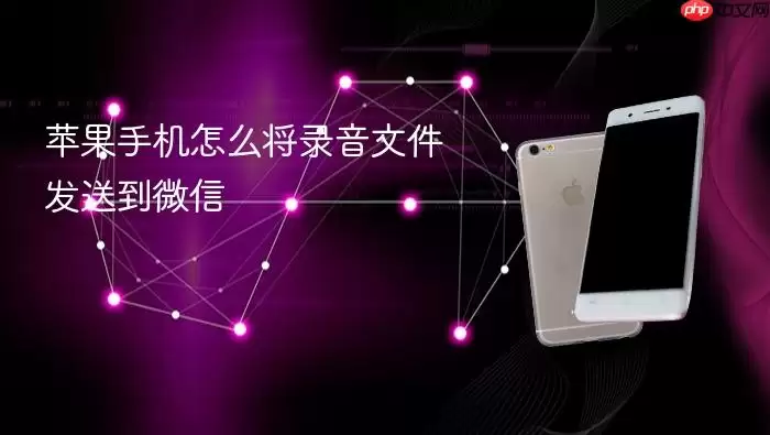 苹果手机怎么将录音文件发送到微信