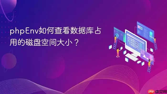 phpEnv如何查看数据库占用的磁盘空间大小?