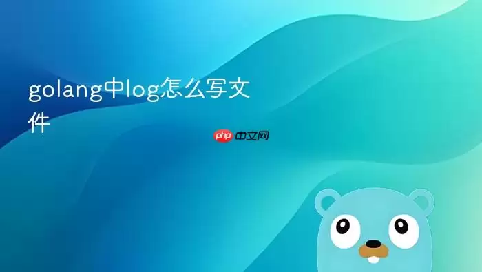 golang中log怎么写文件