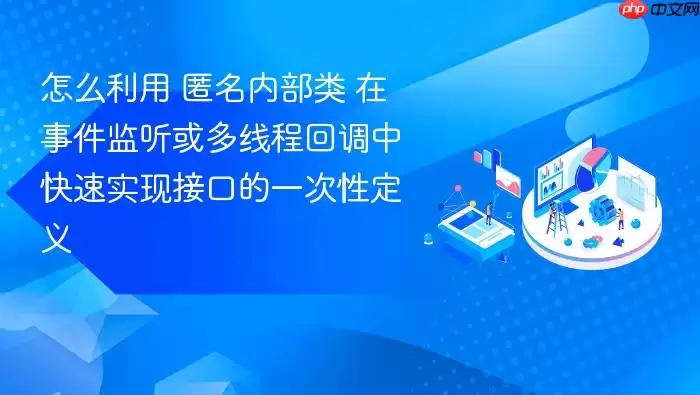 怎么利用 匿名内部类 在事件监听或多线程回调中快速实现接口的一次性定义