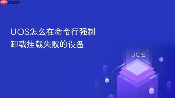 UOS怎么在命令行强制卸载挂载失败的设备