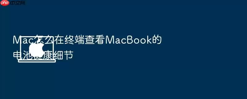 Mac怎么在终端查看MacBook的电池健康细节