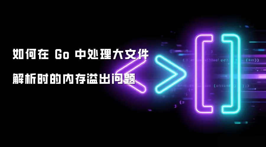如何在 Go 中处理大文件解析时的内存溢出问题