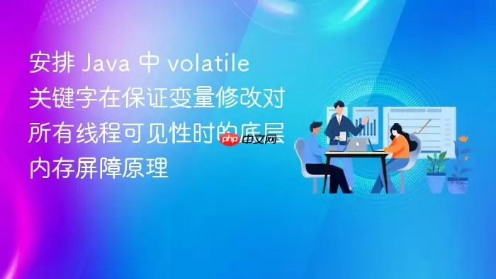 安排 Ja va 中 volatile 关键字在保证变量修改对所有线程可见性时的底层内存屏障原理