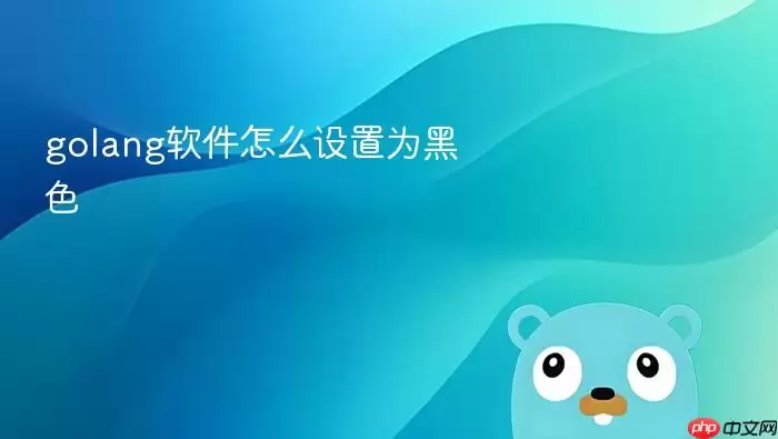 golang软件怎么设置为黑色