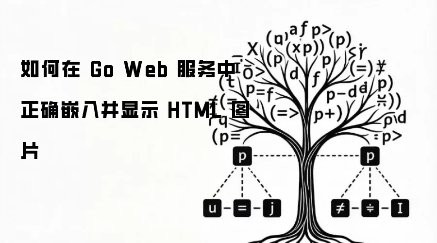 如何在 Go Web 服务中正确嵌入并显示 HTML 图片