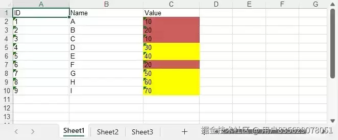 Python轻松实现在Excel工作表中应用条件格式