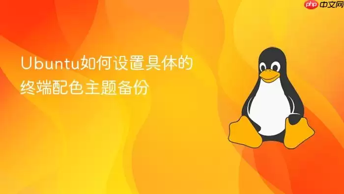 Ubuntu如何设置具体的终端配色主题备份