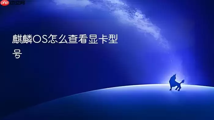 麒麟OS怎么查看显卡型号