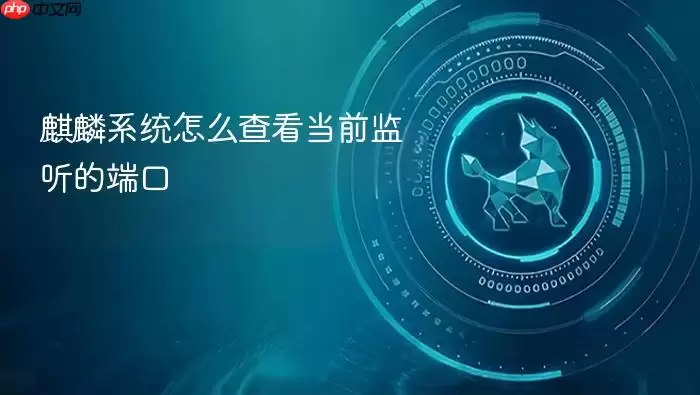 麒麟系统怎么查看当前监听的端口