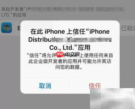 iPhone应用打不开？信任开发者