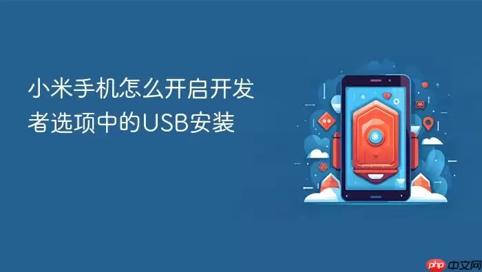 小米手机怎么开启开发者选项中的USB安装