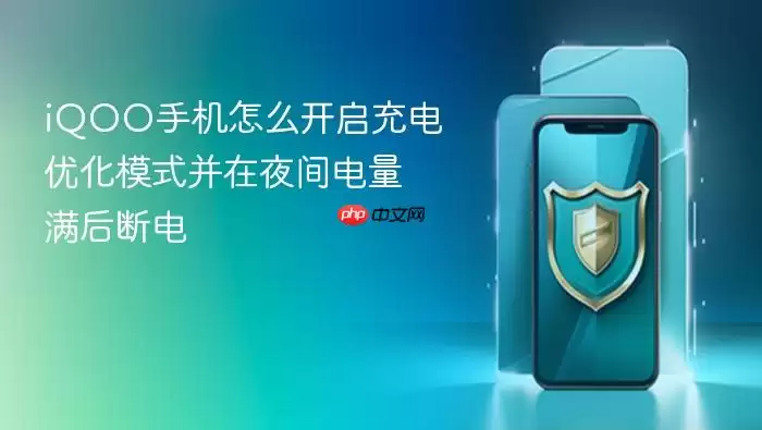 iQOO手机怎么开启充电优化模式并在夜间电量满后断电