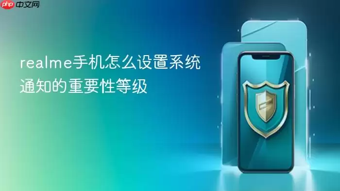 realme手机怎么设置系统通知的重要性等级