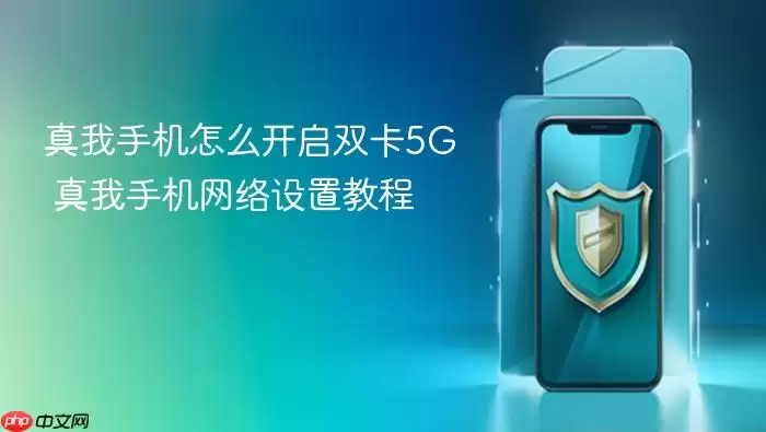 真我手机怎么开启双卡5G 真我手机网络设置教程