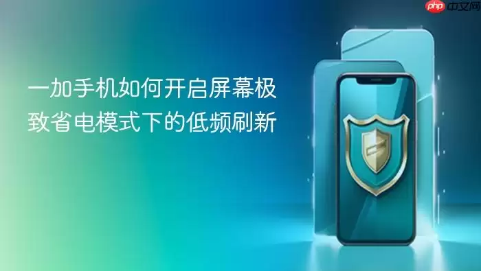 一加手机如何开启屏幕极致省电模式下的低频刷新
