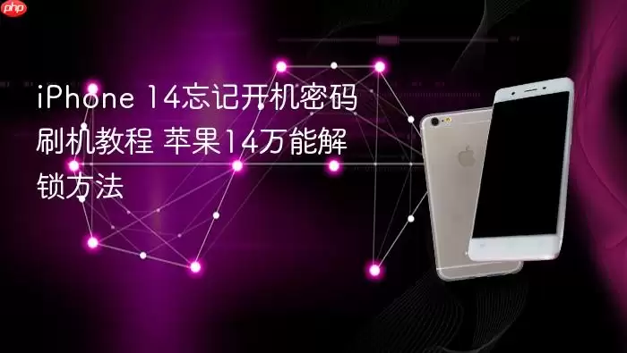 iPhone 14忘记开机密码刷机教程 苹果14万能解锁方法