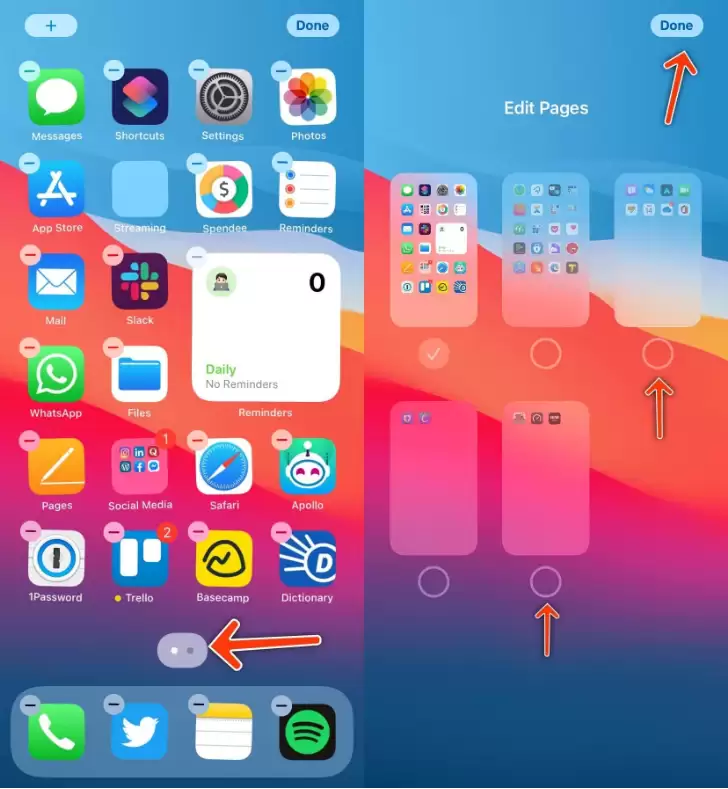 iOS 14 上「删除」特定主屏幕方法教程 iOS 14 上「删除」特定主屏幕方法教程
