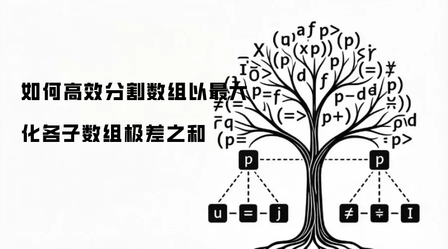 如何高效分割数组以最大化各子数组极差之和