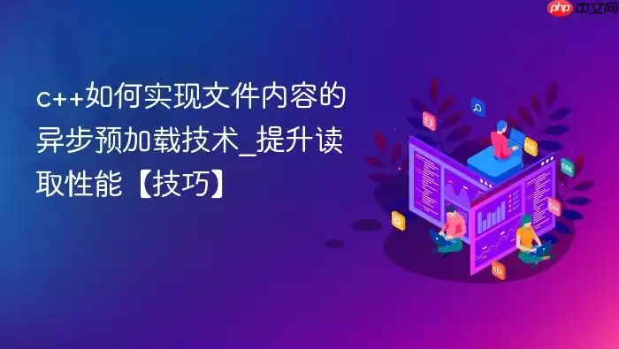 c++如何实现文件内容的异步预加载技术_提升读取性能【技巧】