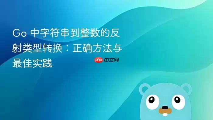 Go 中字符串到整数的反射类型转换：正确方法与最佳实践