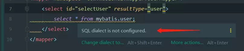 解决IDEA中的“SQLdialectisnotconfigured.“警告问题