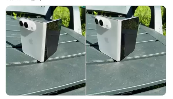 9月发布!苹果首款折叠手机iPhone Ultra白色版机模亮相:折痕明显