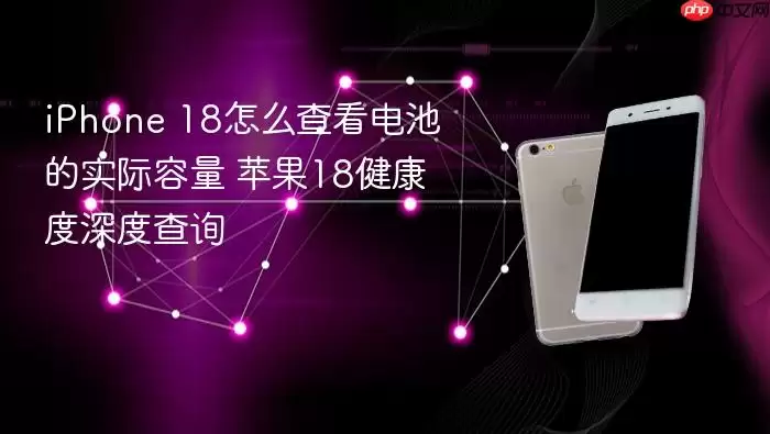 iPhone 18怎么查看电池的实际容量 苹果18健康度深度查询