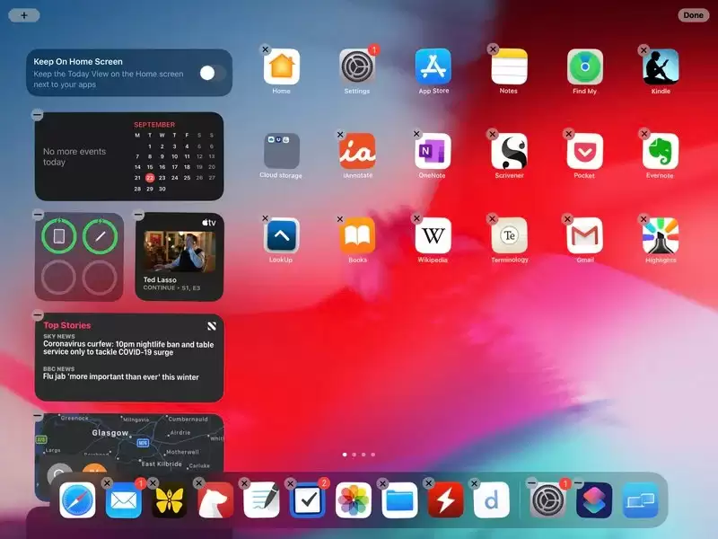 如何在iPad 的主屏幕上显示「小组件」? 如何在iPad 的主屏幕上显示「小组件」?