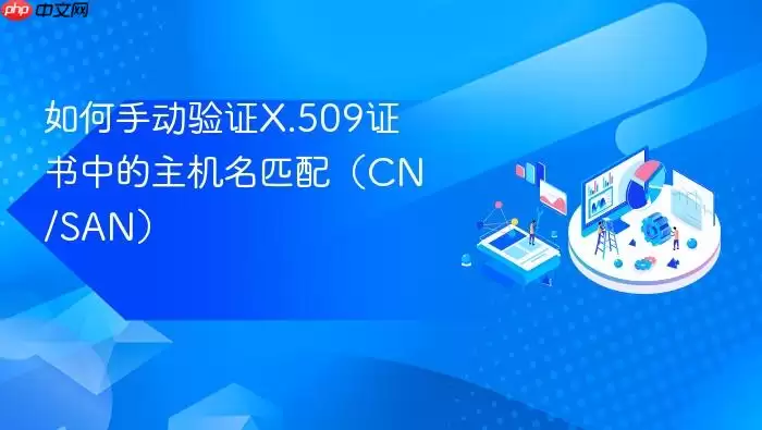如何手动验证X.509证书中的主机名匹配（CN/SAN）