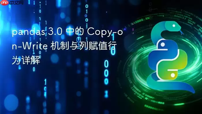 pandas 3.0 中的 Copy-on-Write 机制与列赋值行为详解