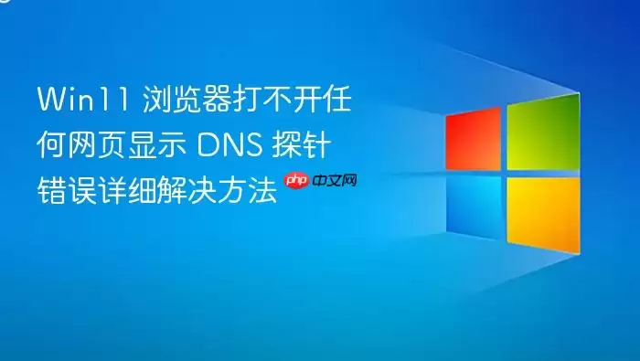 Win11 浏览器打不开任何网页显示 DNS 探针错误详细解决方法