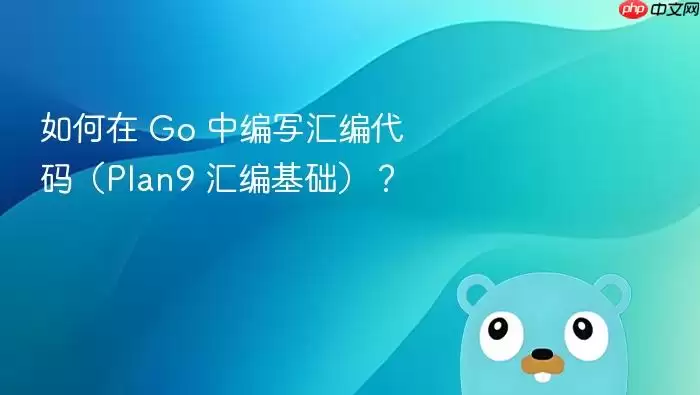 如何在 Go 中编写汇编代码（Plan9 汇编基础）？