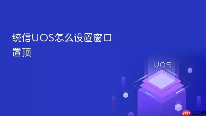 统信UOS怎么设置窗口置顶