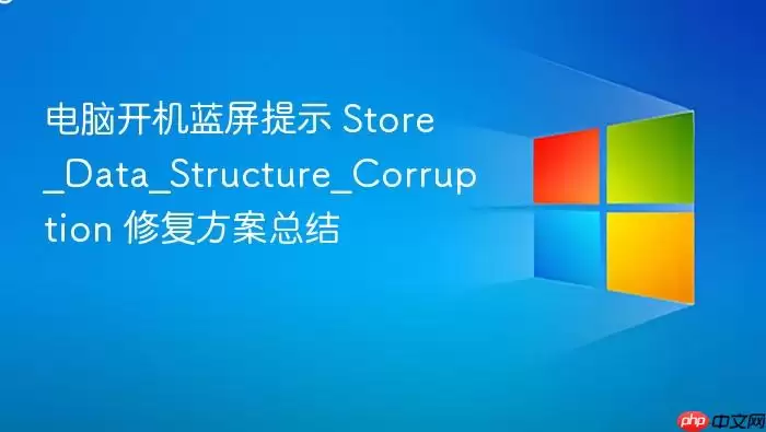 电脑开机蓝屏提示 Store_Data_Structure_Corruption 修复方案总结